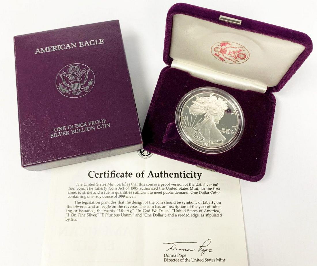 BETTER YEAR PROOF AMERICAN SILVER EAGLE 1987 (1 of 6)