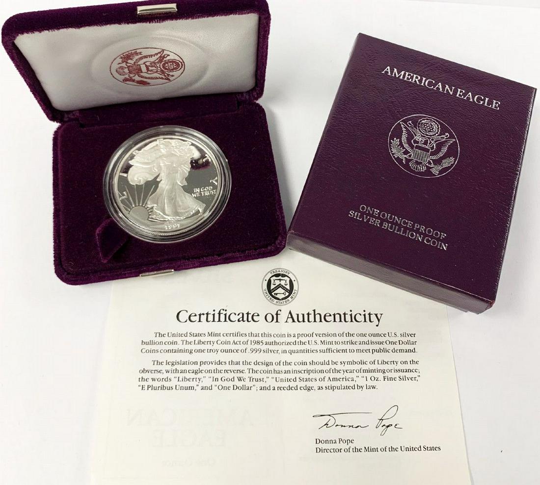 BETTER YEAR PROOF AMERICAN SILVER EAGLE 1991 (1 of 5)