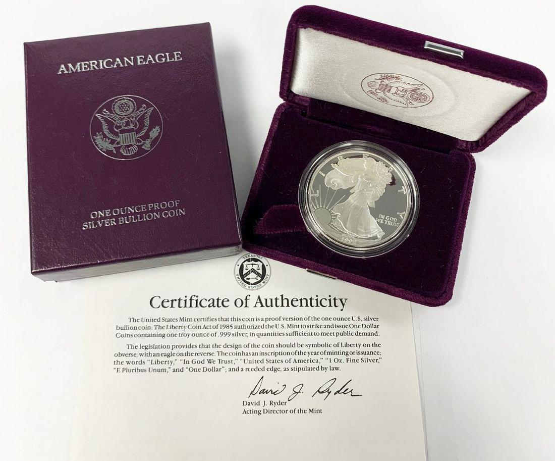 BETTER YEAR PROOF AMERICAN SILVER EAGLE 1992 (1 of 6)
