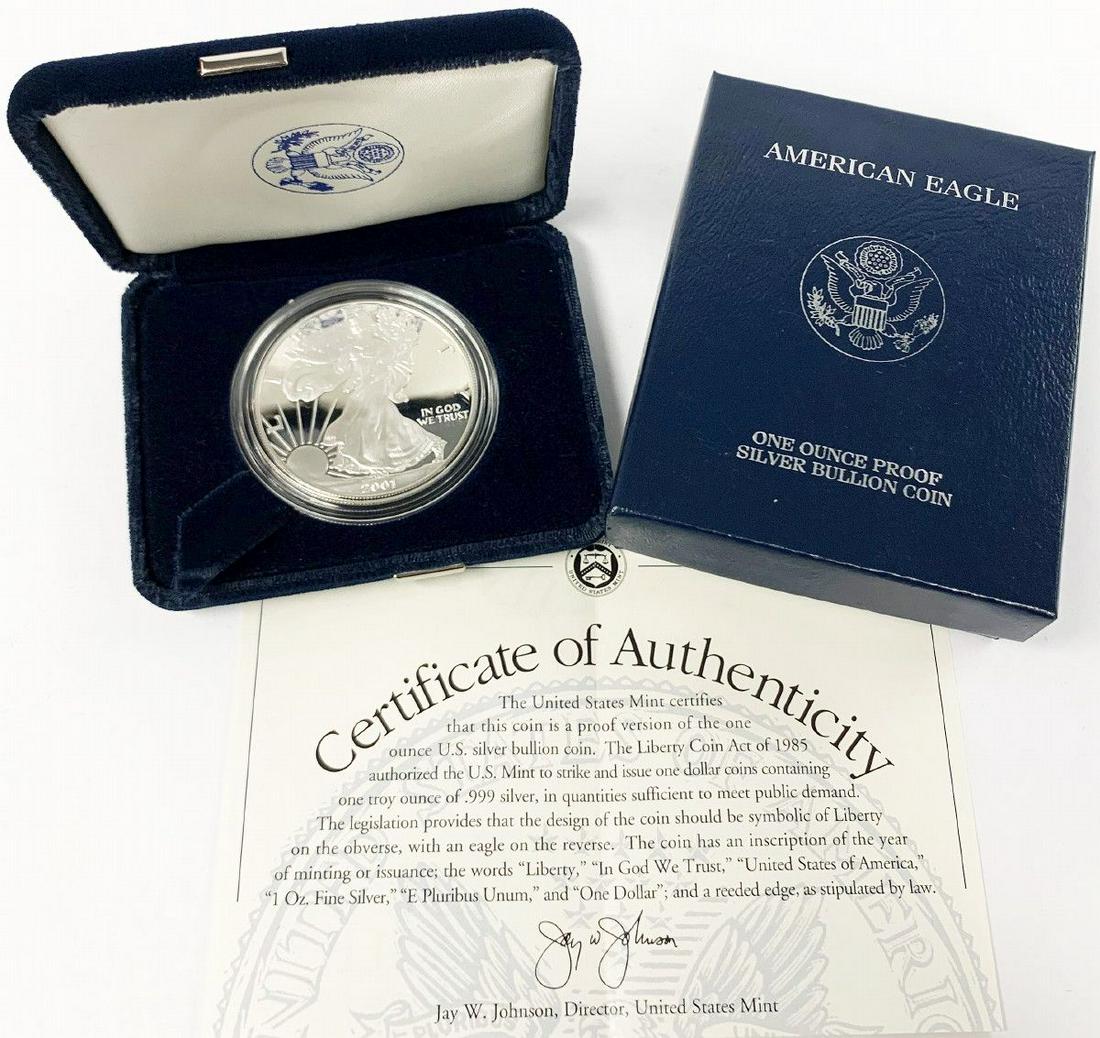 BETTER YEAR PROOF AMERICAN SILVER EAGLE 2001 (1 of 6)