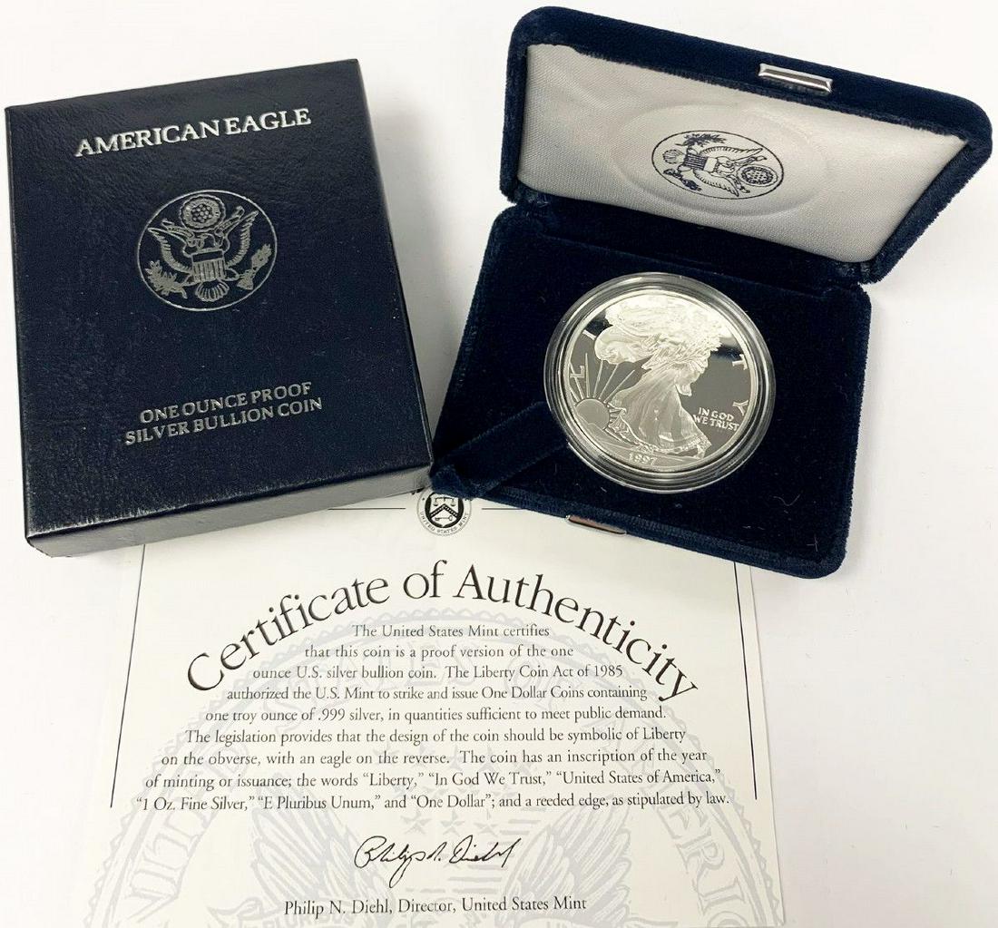 BETTER YEAR PROOF AMERICAN SILVER EAGLE 1997 (1 of 5)
