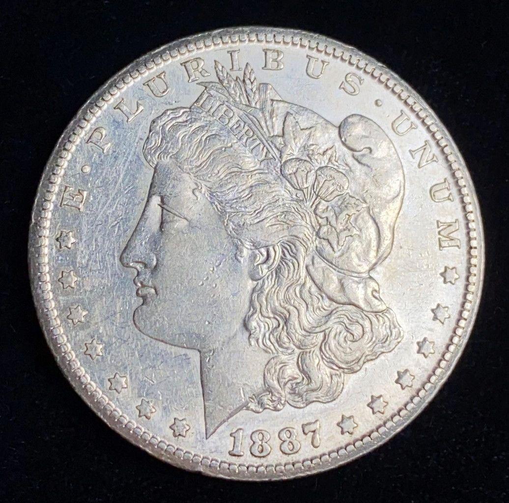 1887-S MORGAN SILVER DOLLAR AU (1 of 6)