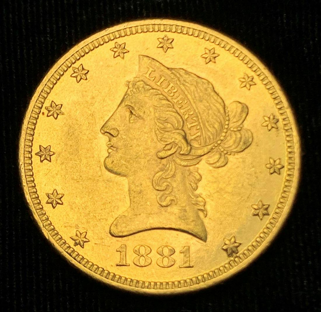 1881 $10 LIBERTY GOLD COIN MS63 (1 of 4)