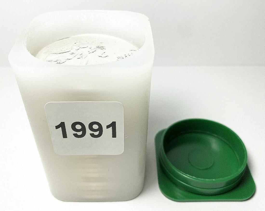 Original Treasury Roll 1991 (20-Coins) Silver Eagles (1 of 7)