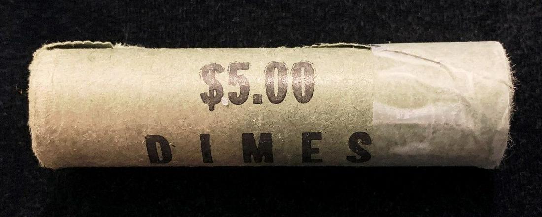 BU ROLL (50) COINS MINT 1964-D 90% SILVER DIMES: WINNER SHALL RECEIVE THE EXACT (50) COINS SHOWN HERE