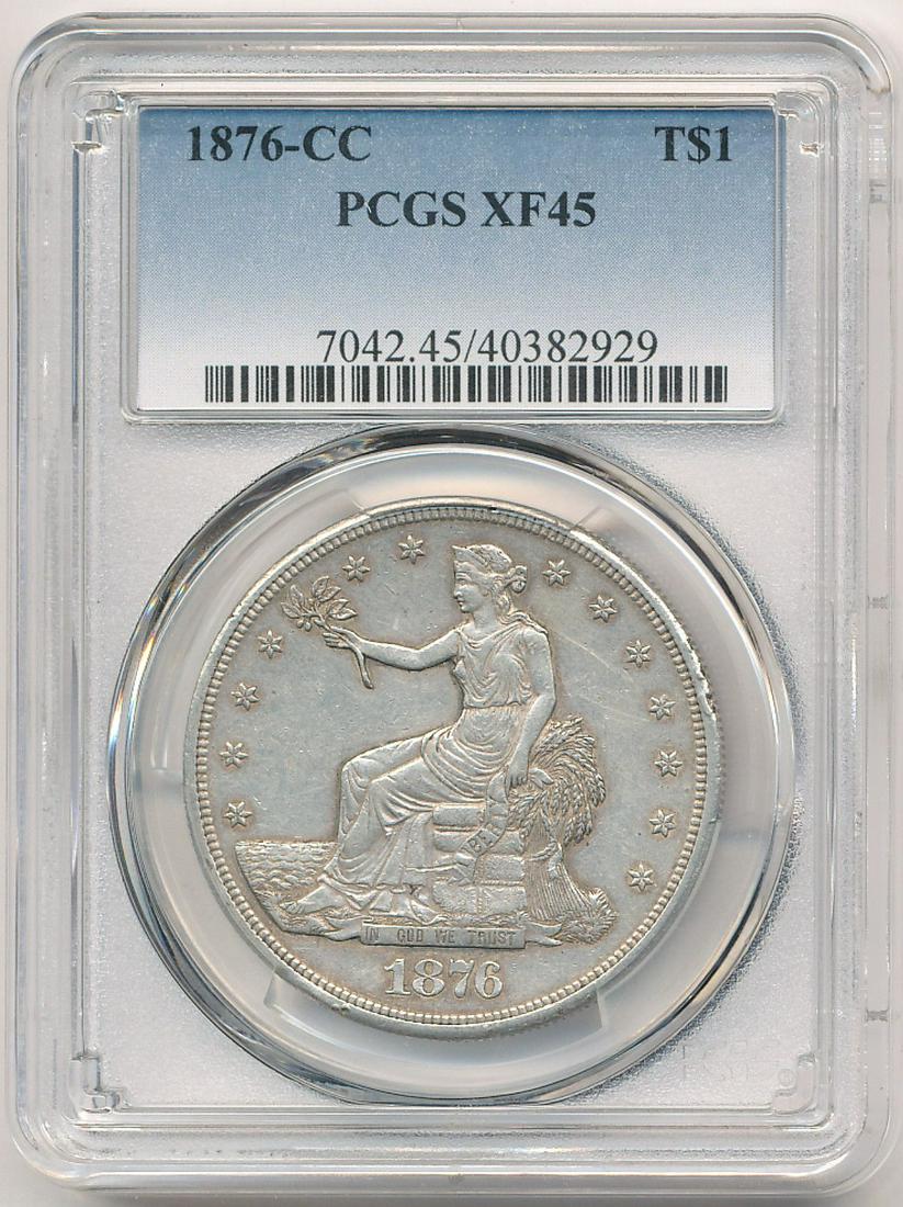 1876-CC EXTREMELY RARE CARSON CITY TRADE  DOLLAR (1 of 2)