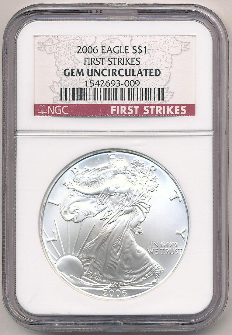 2006 First Strikes Gem Uncirculated American Eagle NGC (1 of 2)