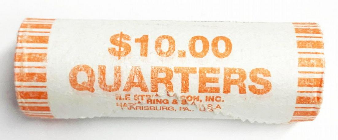 Bank Wrapped BU Rare 25C $10 Face: WINNER SHALL RECEIVE THE EXACT ROLL OF QUARTERS SHOWN HERE