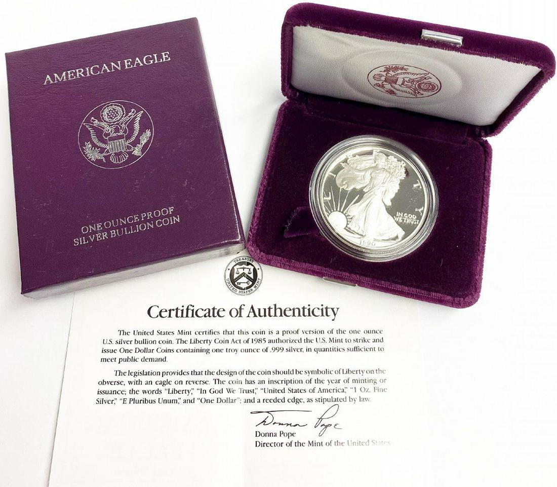 1990 Proof American Silver Eagle (1 of 5)