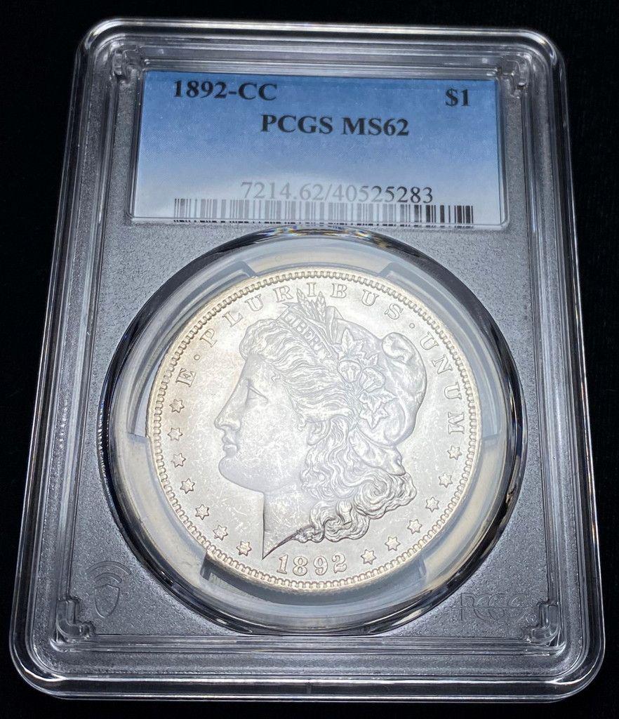 1892-CC Carson City Morgan Silver Dollar PCGS MS62 (1 of 8)