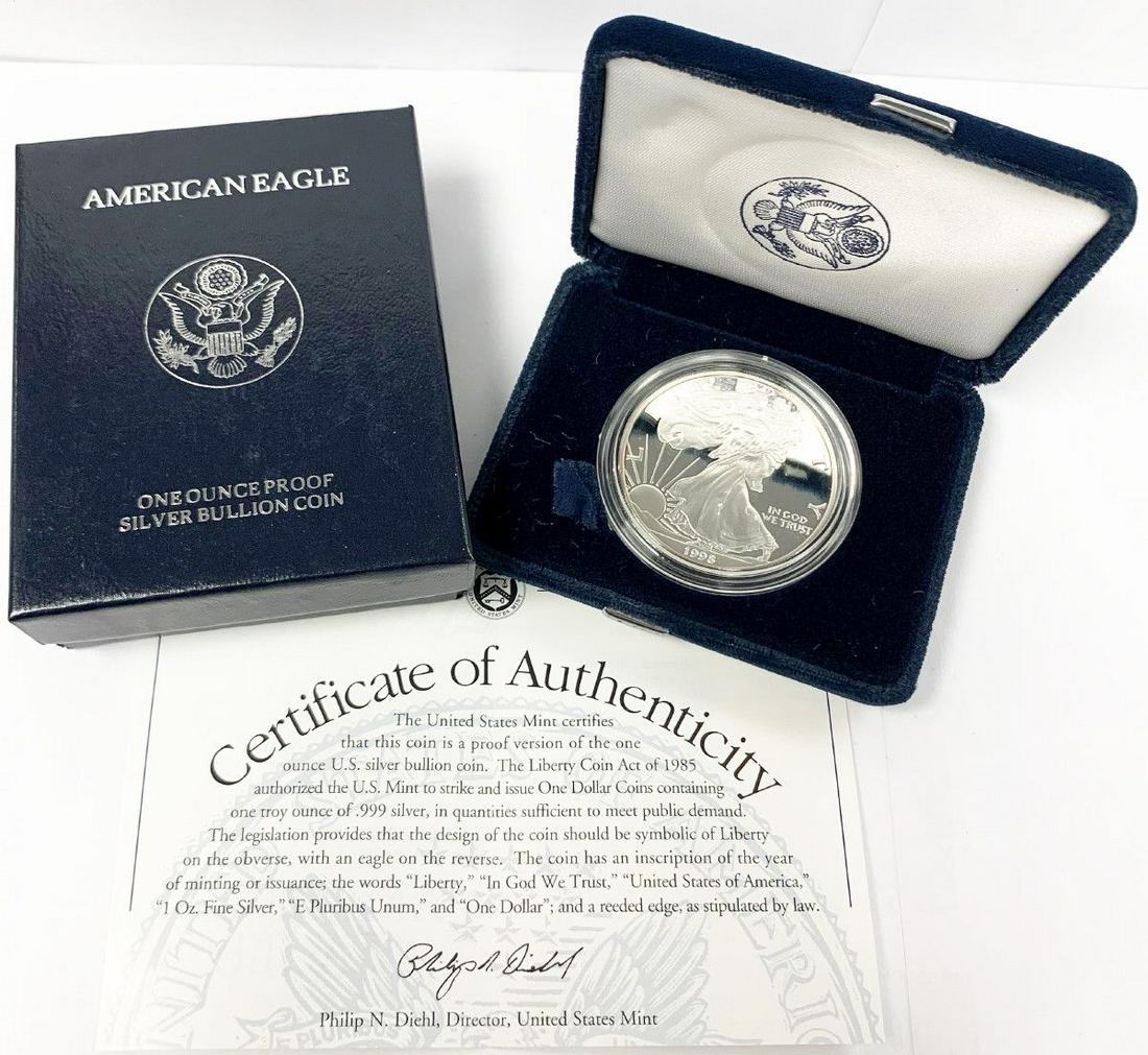 BETTER YEAR PROOF AMERICAN SILVER EAGLE 1998 (1 of 7)