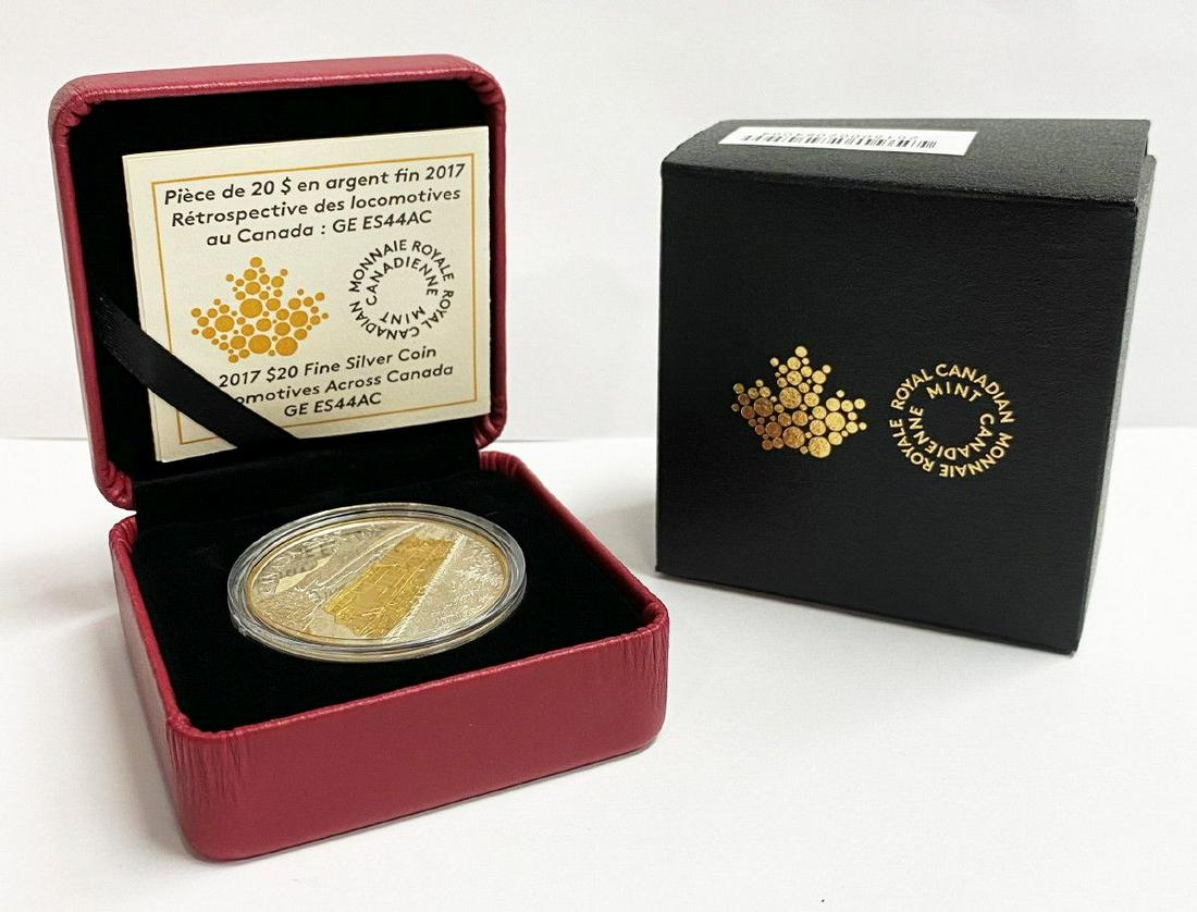 2017 $20 FINE SILVER COIN LOCOMOTIVES ACROSS CANADA OGP: 31.39 GRAMS OF SILVER AS STATED IN CERTIFICATE OF AUTHENTICITY WINNER SHALL RECEIVE THE EXACT COIN SHOWN HERE