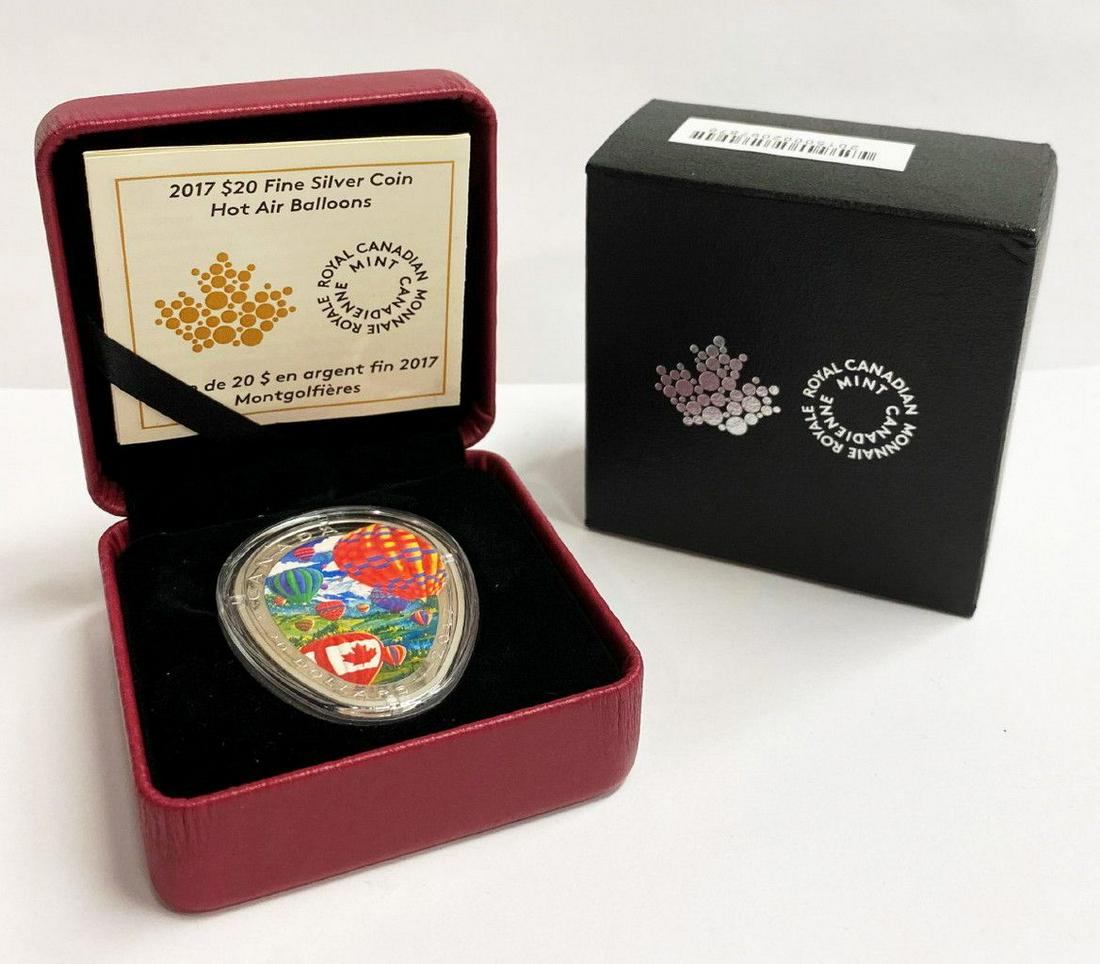 2017 $20 FINE SILVER COIN HOT AIR BALLOONS OGP (1 of 5)
