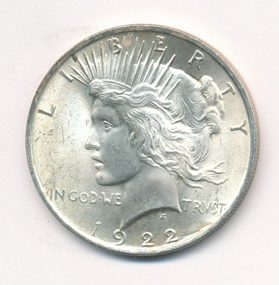 1922 PEACE SILVER DOLLAR MS63 (1 of 2)