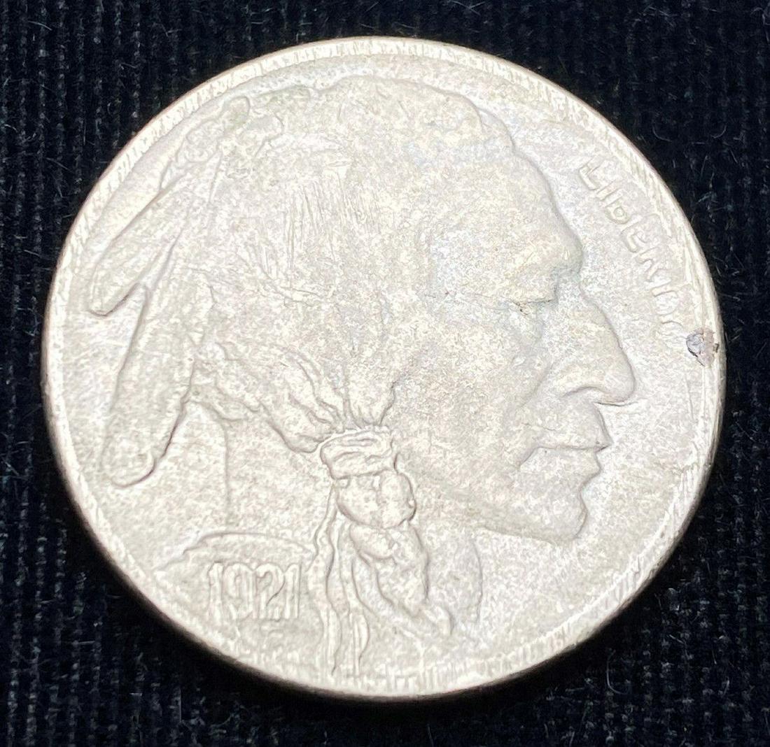 Extremly Rare 1921-S Buffalo Nickel VF Details (1 of 2)