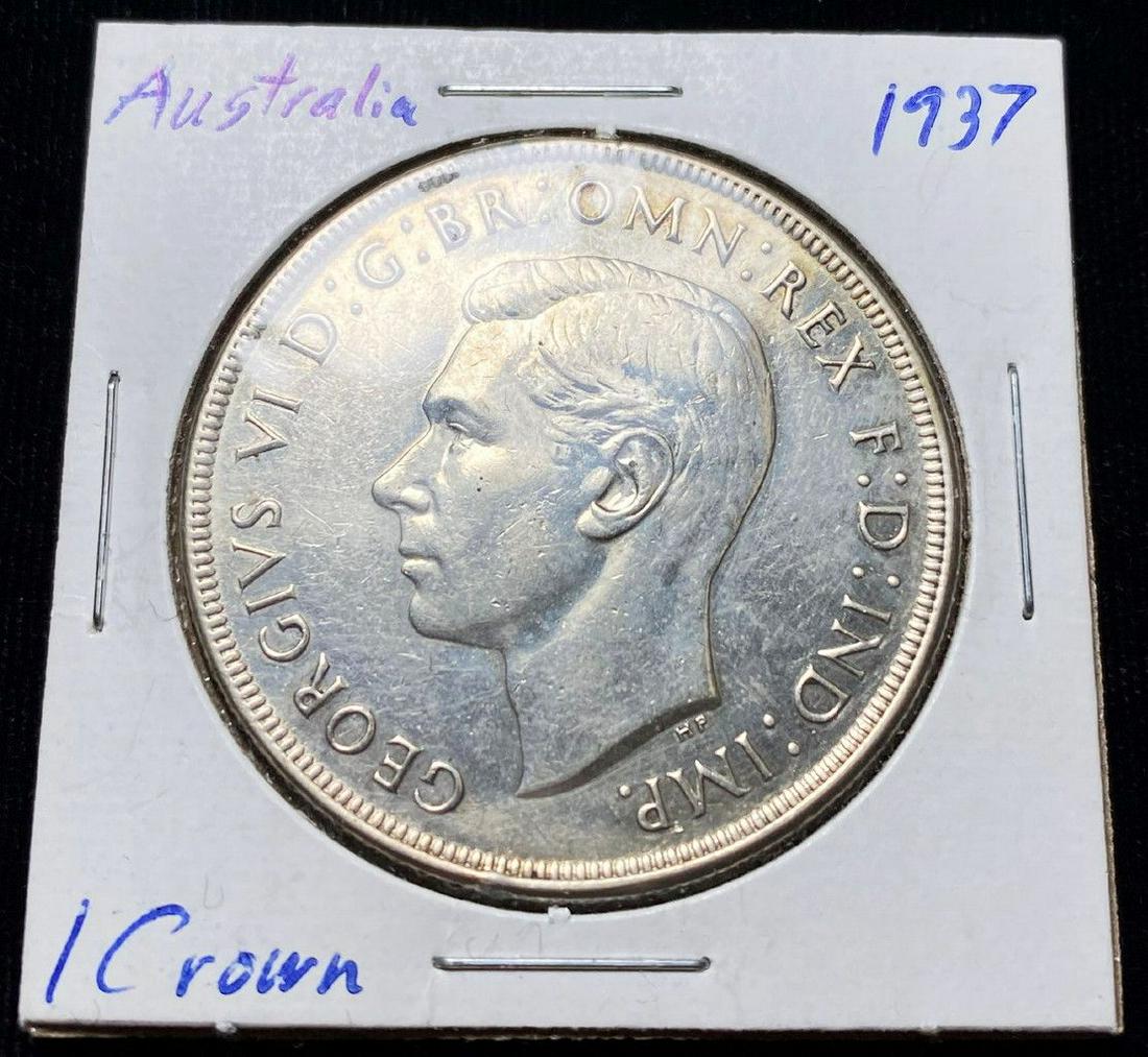 1937 Australia Silver Coin 1 Crown (1 of 2)