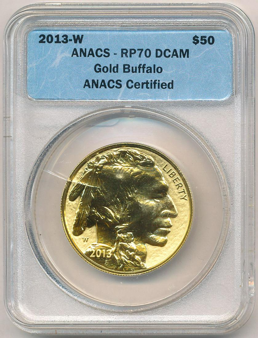2013 1 OZ Gold Buffalo Reverse Proof ANACS Proof 70 (1 of 2)