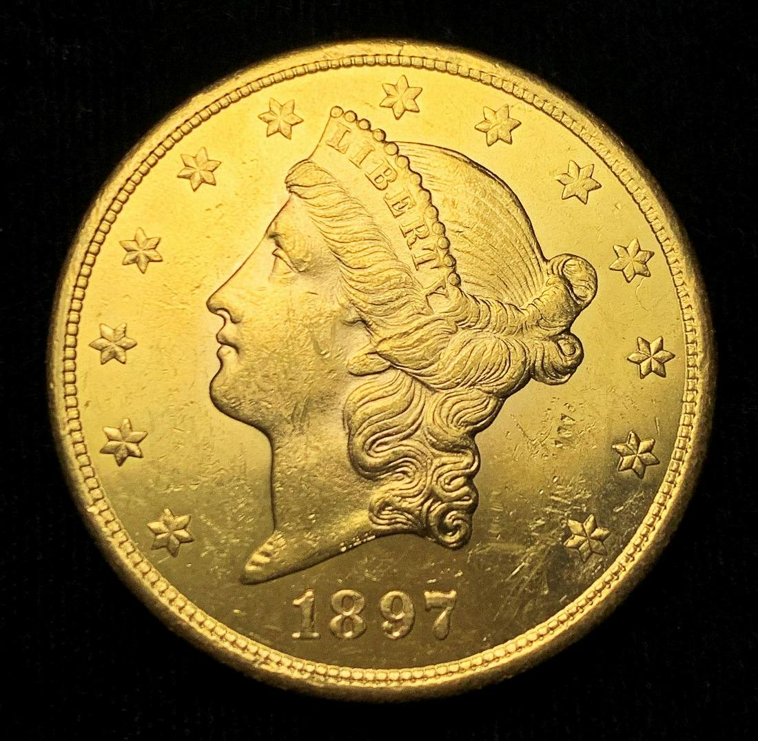 Proof Like $20 Liberty Gold 1897-S MS63 PL (1 of 8)