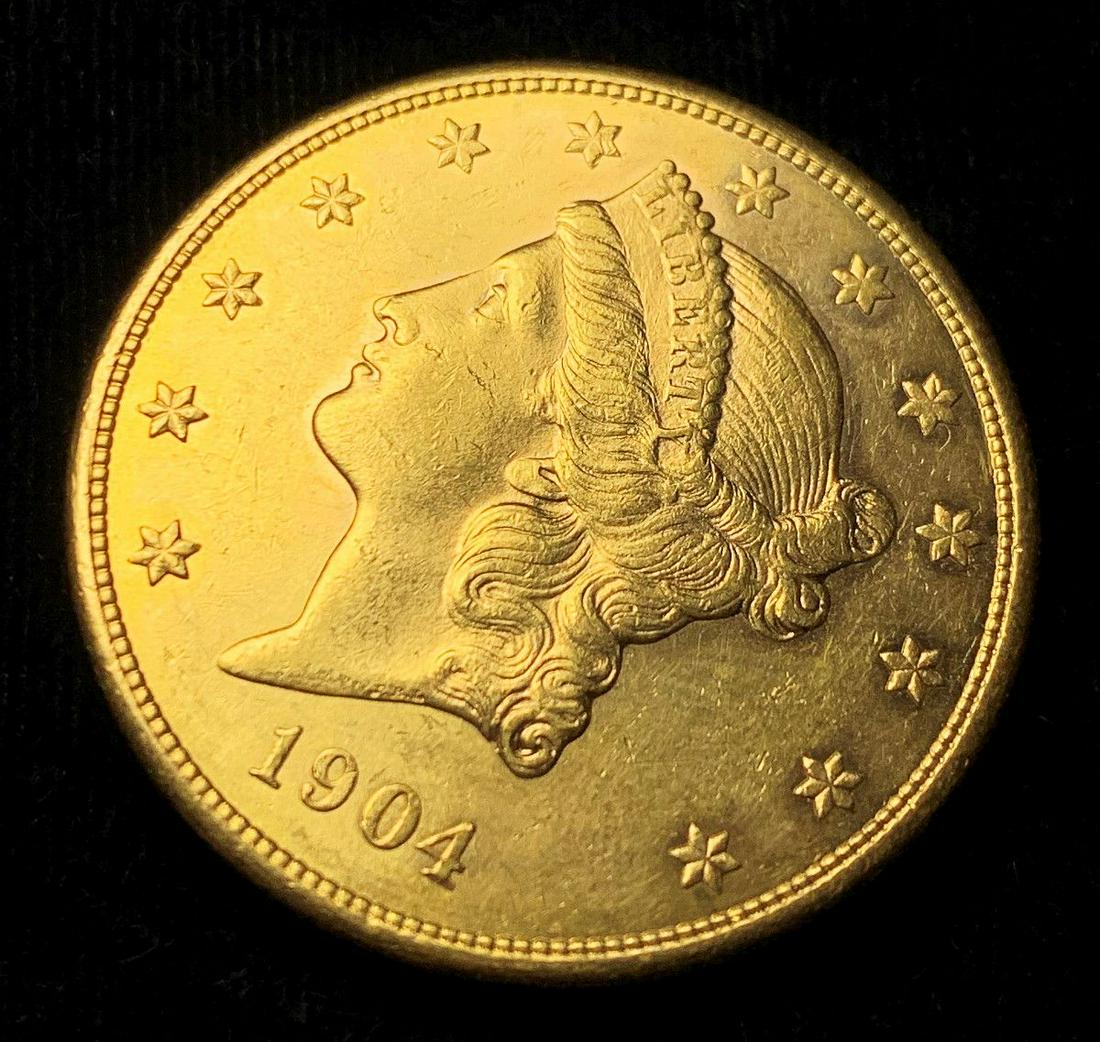 1904-S Proof Like $20 Liberty Gold MS62 PL (1 of 8)