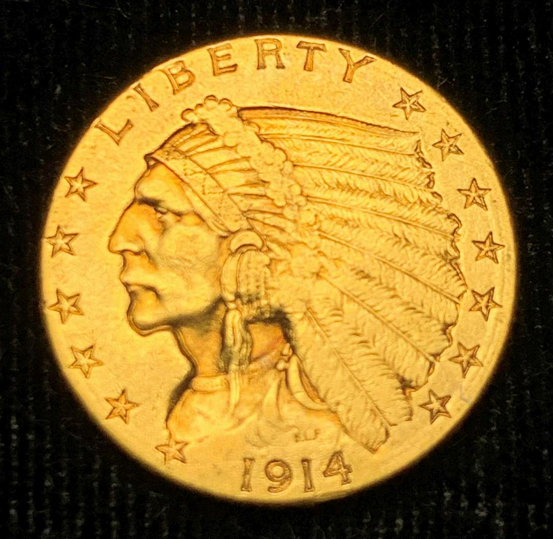 1914-D $2.5 Indian Gold XF (1 of 2)