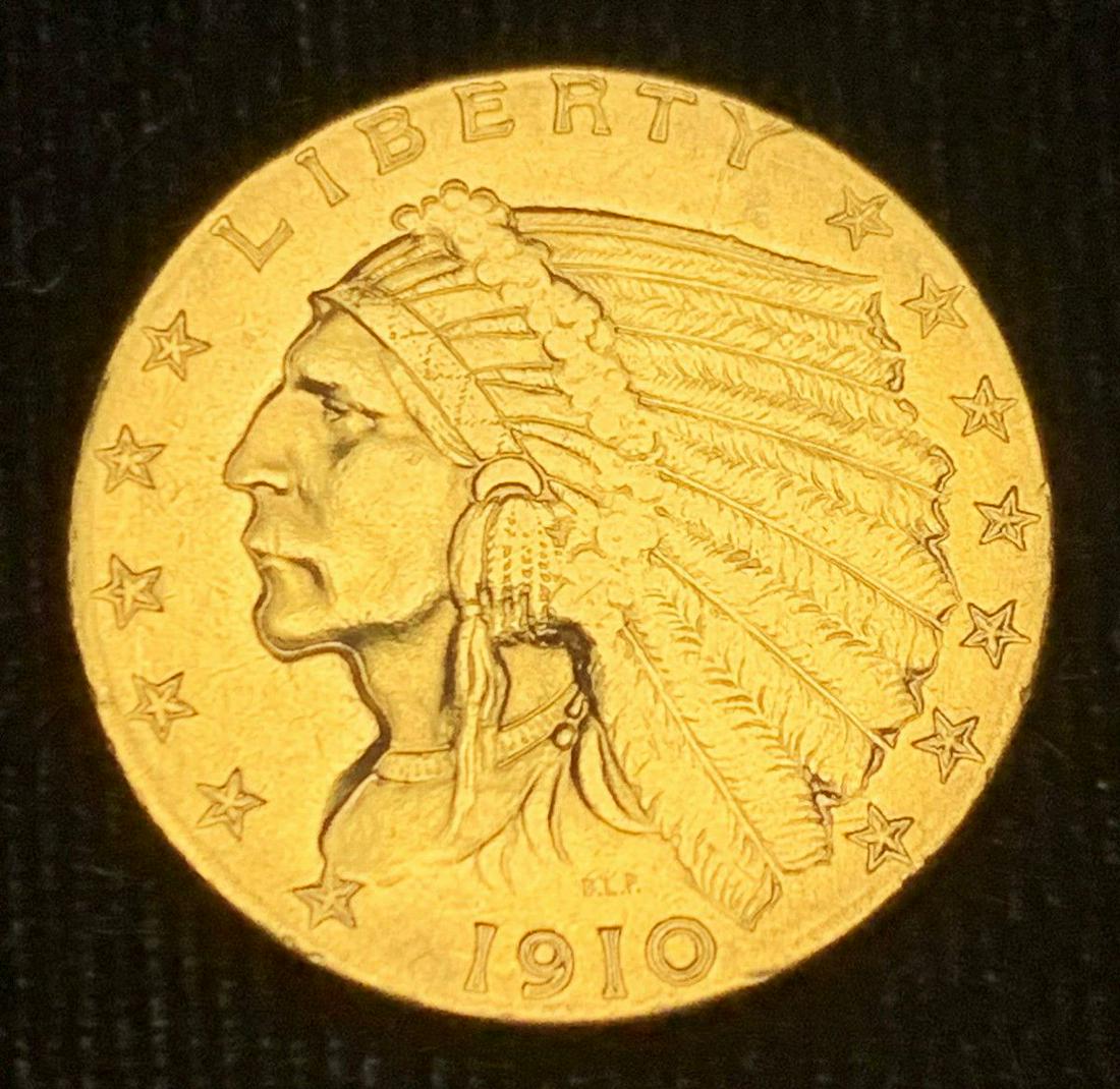 1910 $2.5 Indian Gold AU (1 of 2)