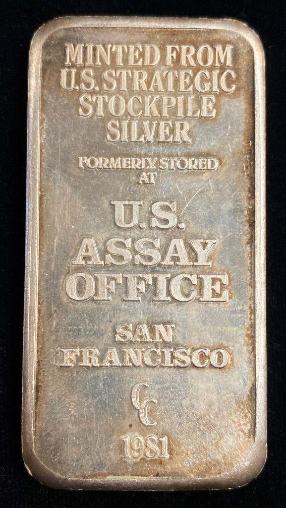 Rare 1981 U.S. ASSAY Silver (5) Oz. (1 of 2)