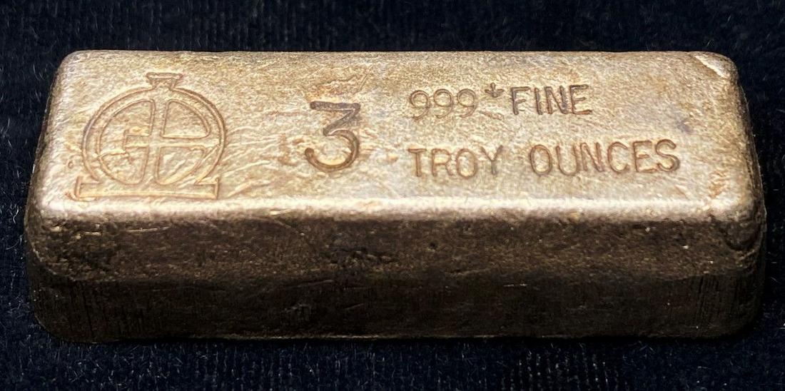 Antique Silver Bar (3) Ozt. (1 of 3)