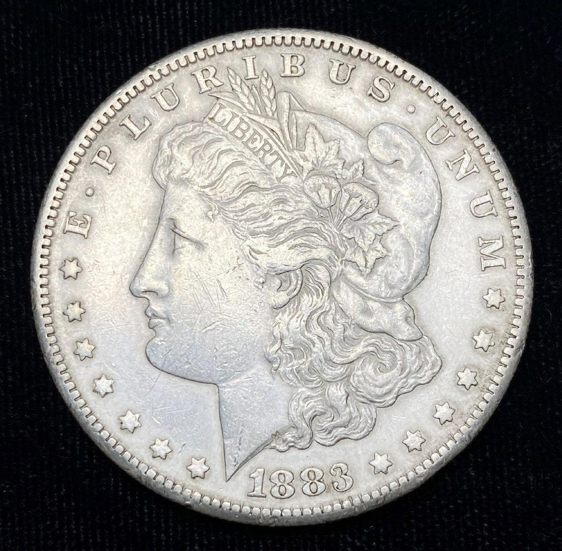 1883-S AU+ Morgan Silver Dollar: Winner shall receive the exact coin shown here