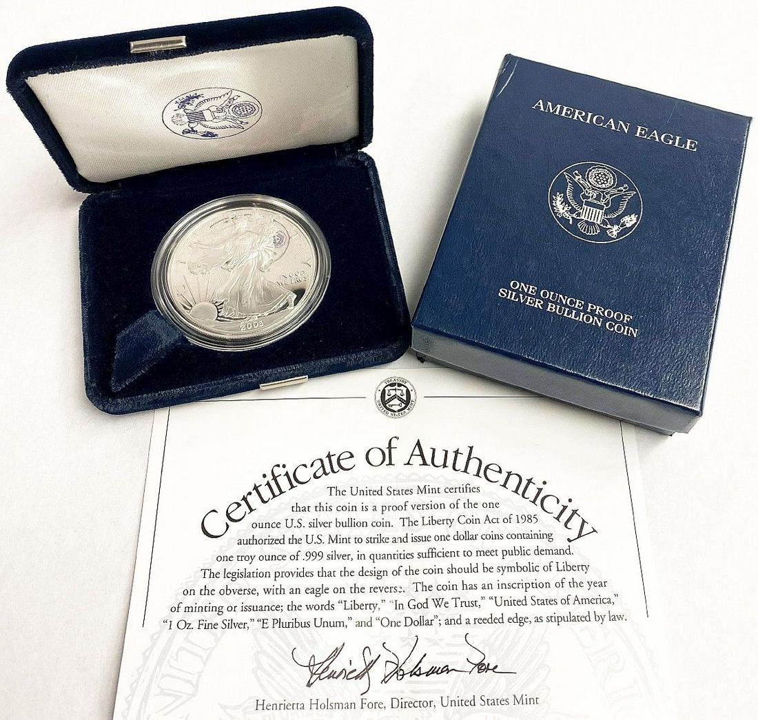 2003 Proof 69 Silver Eagle With Box & Papers US Mint (1 of 5)