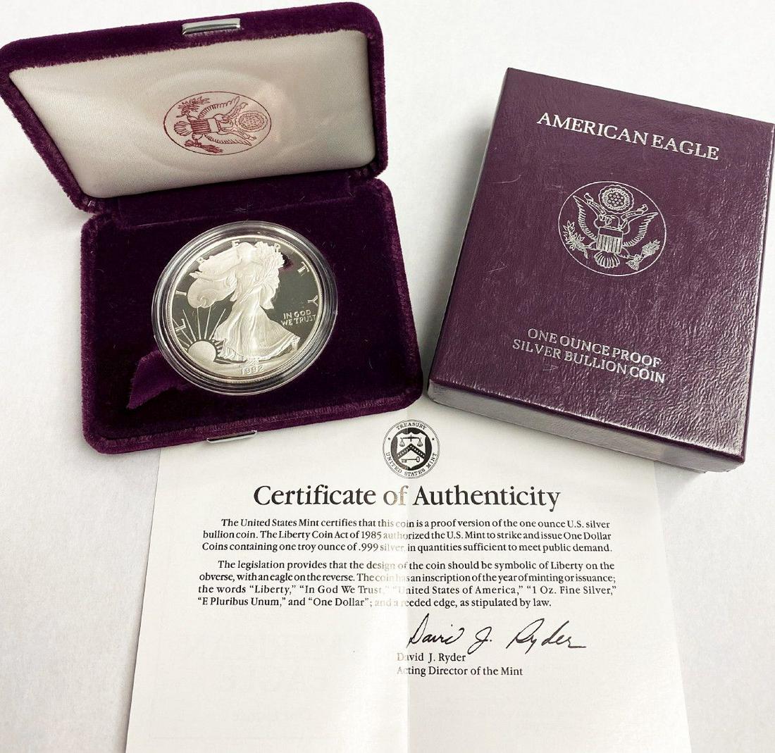 1992 Proof 69 Silver Eagle With Box & Papers US Mint (1 of 5)