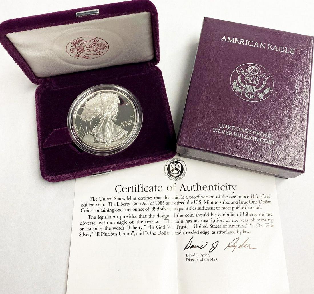 1993 Proof 69 Silver Eagle With Box & Papers US Mint (1 of 5)