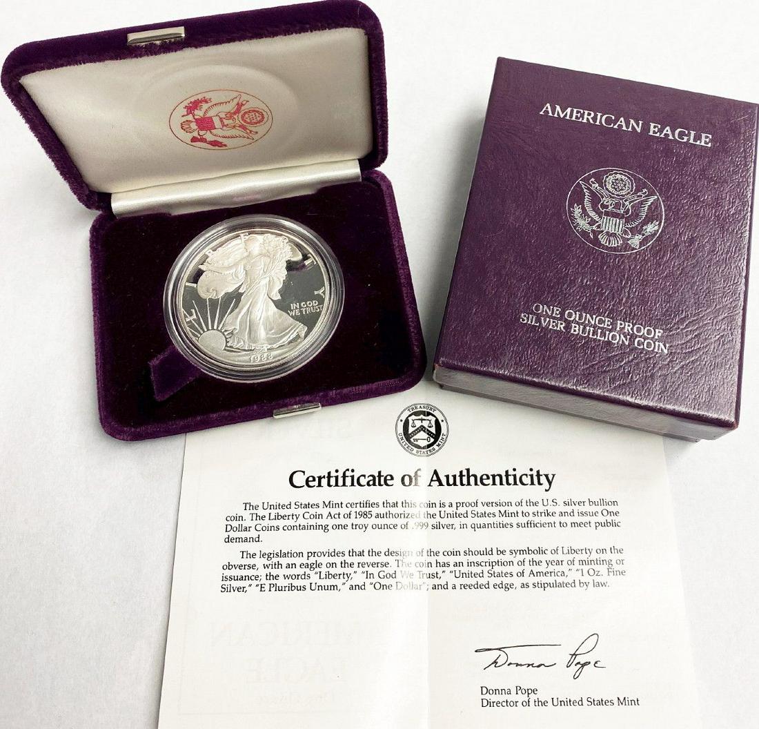 1988 Proof 69 Silver Eagle With Box & Papers US Mint (1 of 5)