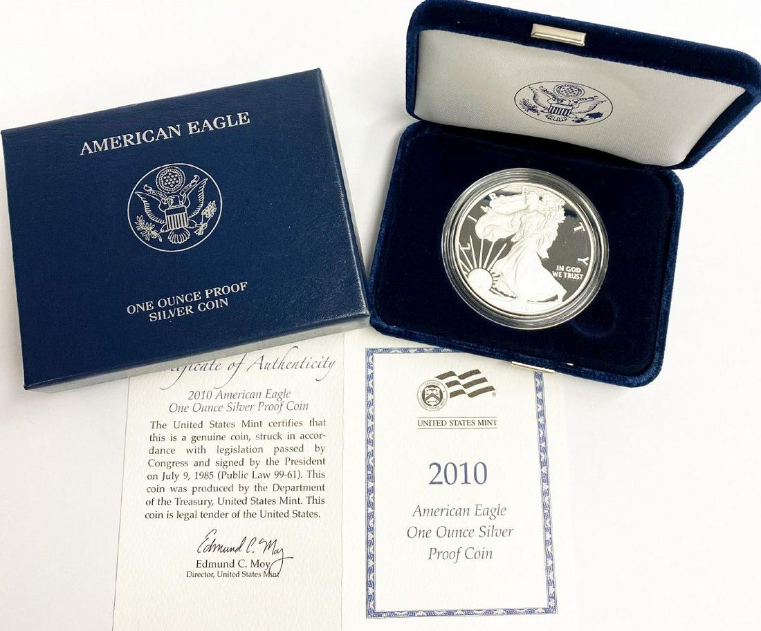 2010 Proof 69 Silver Eagle With Box & Papers US Mint (1 of 5)
