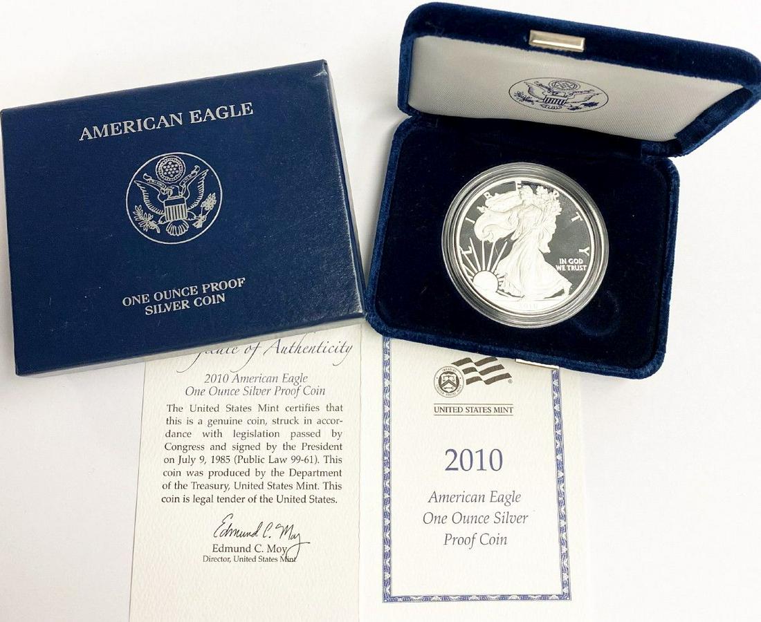 2010 Proof 69 Silver Eagle With Box & Papers US Mint (1 of 5)