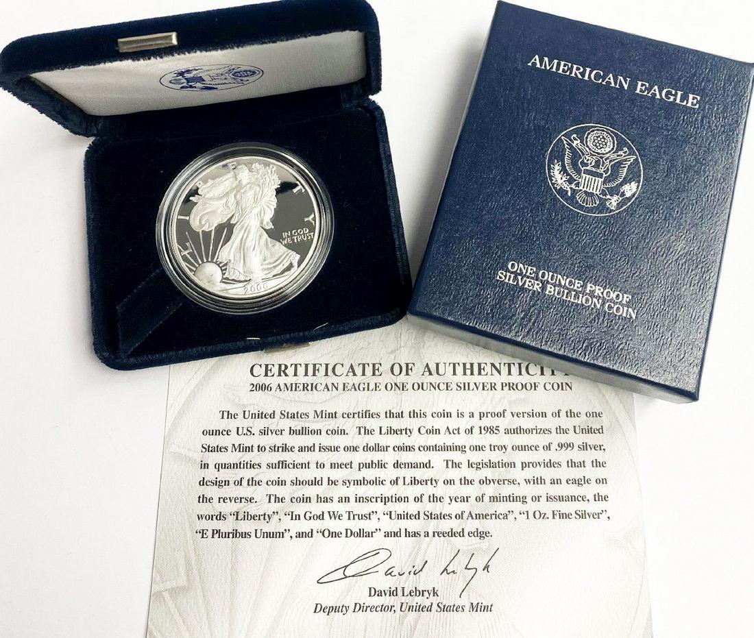 2006 Proof 69 Silver Eagle With Box & Papers US Mint (1 of 5)