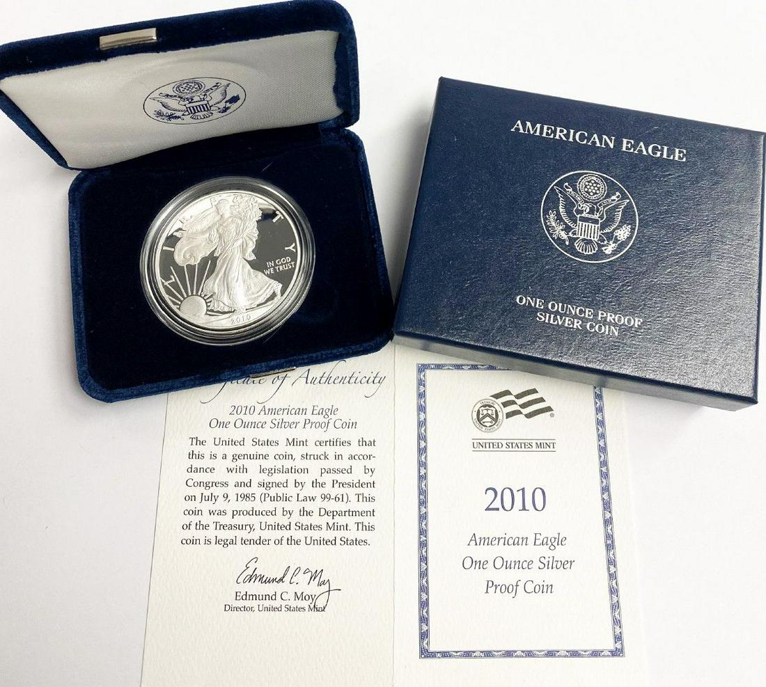 2010 Proof 69 Silver Eagle With Box & Papers US Mint (1 of 5)