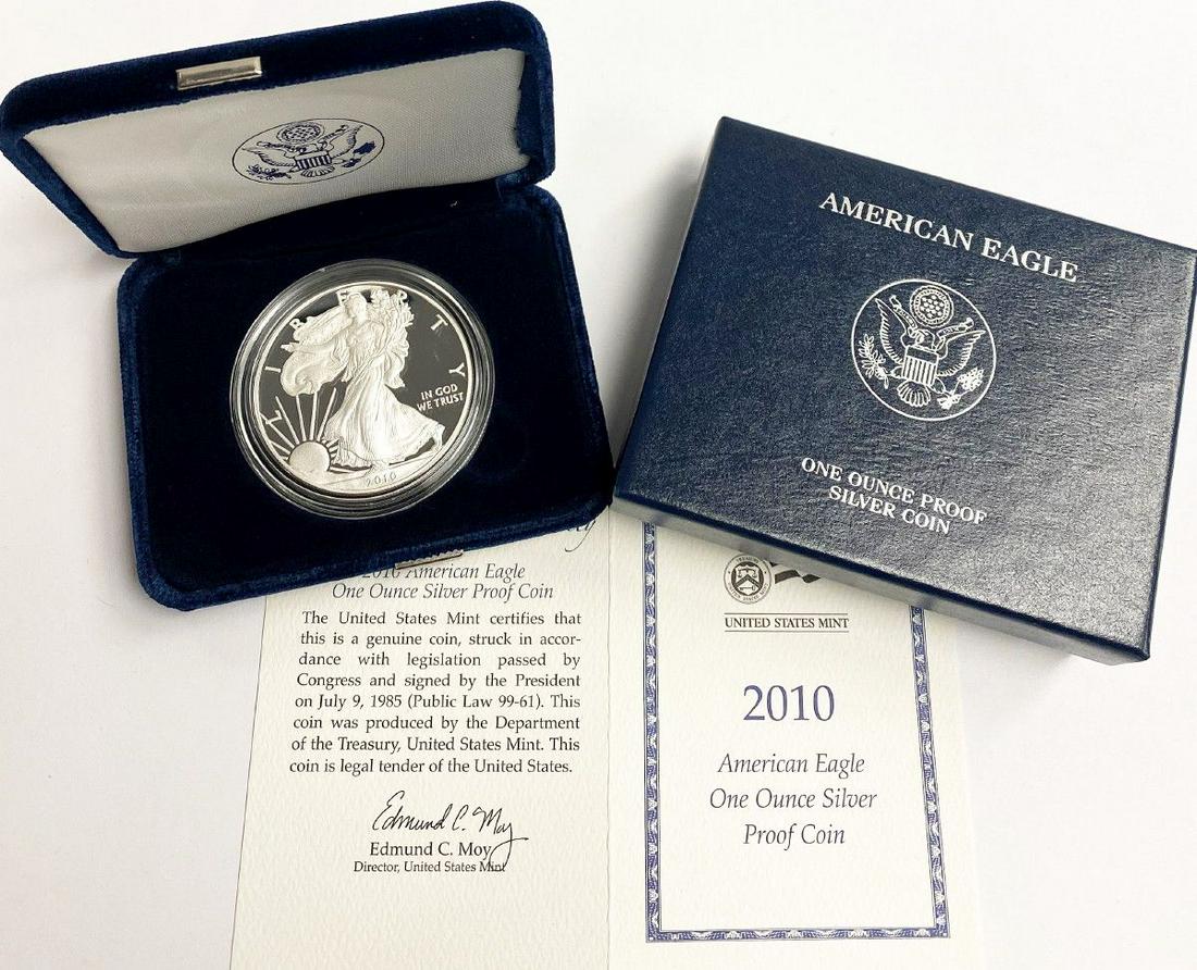 2010 Proof 69 Silver Eagle With Box & Papers US Mint (1 of 5)