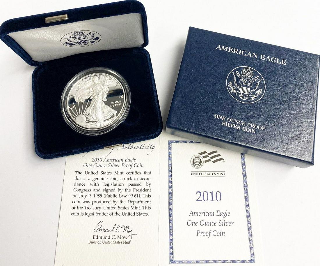 2010 Proof 69 Silver Eagle With Box & Papers US Mint (1 of 5)