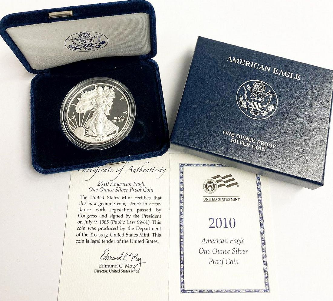 2010 Proof 69 Silver Eagle With Box & Papers US Mint (1 of 5)
