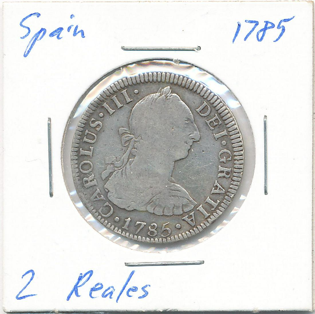 Old Spain 2 Reales 1785 (1 of 2)