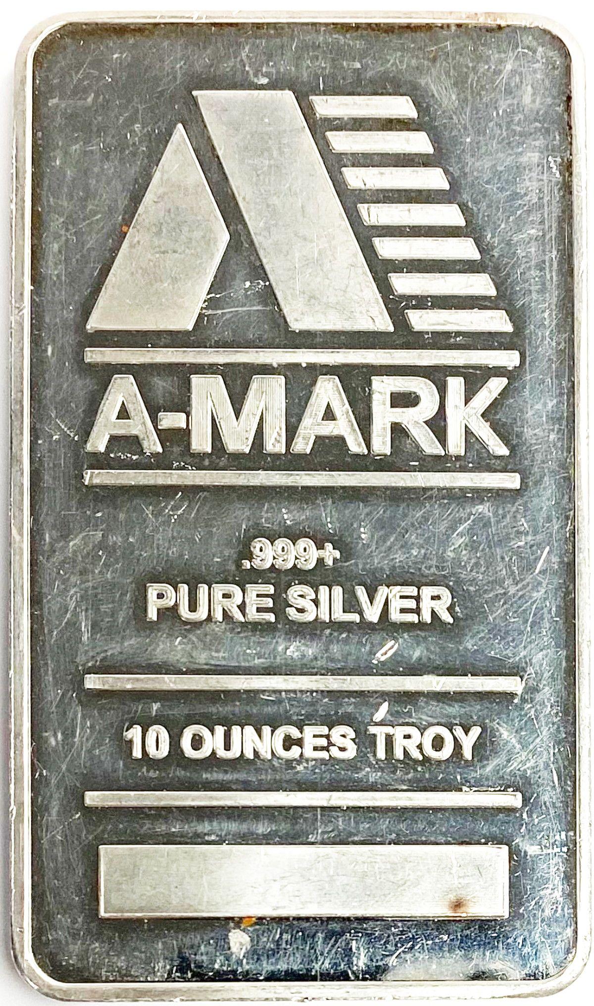 10 OZ Silver Bar A-Mark: Winner shall receive the exact item shown here.