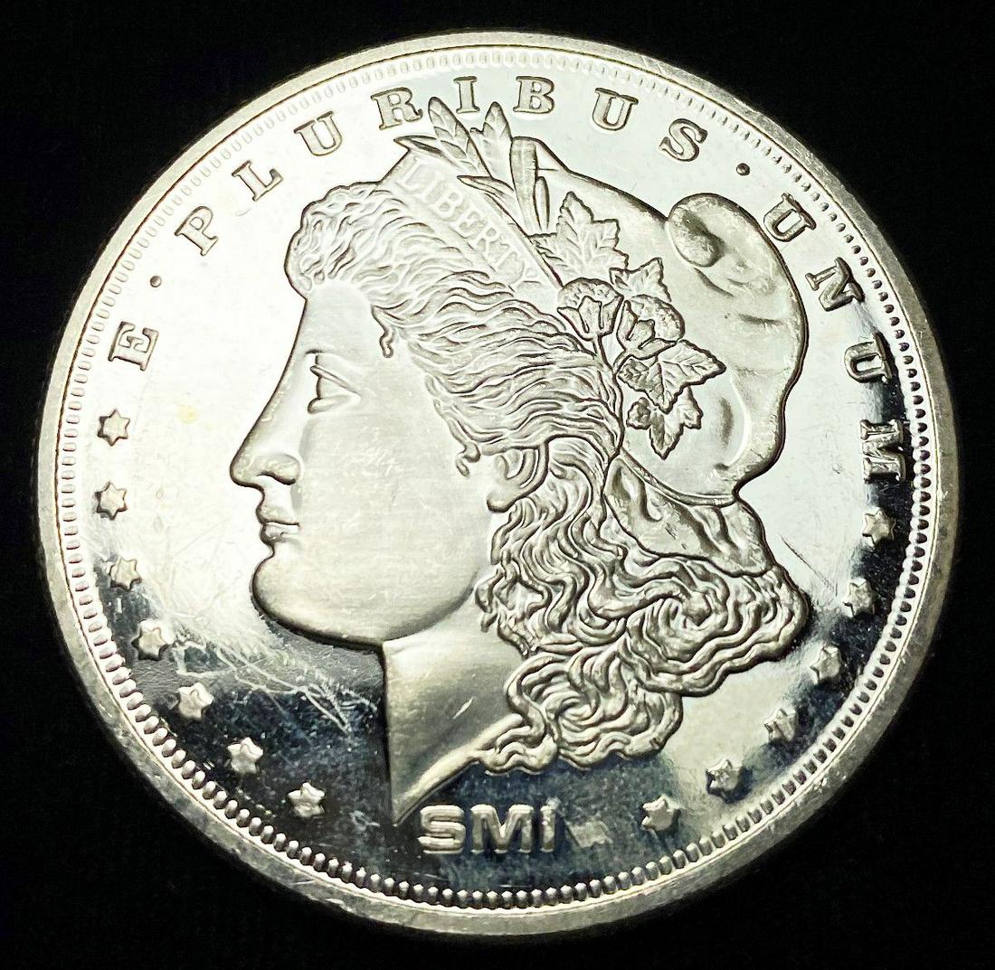 One Ounce .999 Fine Silver Round SMI Morgan Dollar Type (1 of 2)