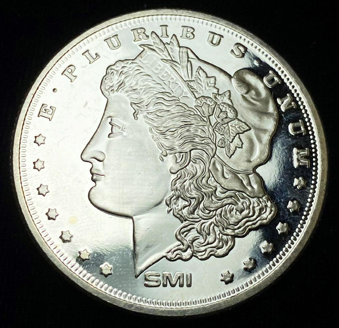 One Ounce .999 Fine Silver Round SMI Morgan Dollar Type (1 of 2)