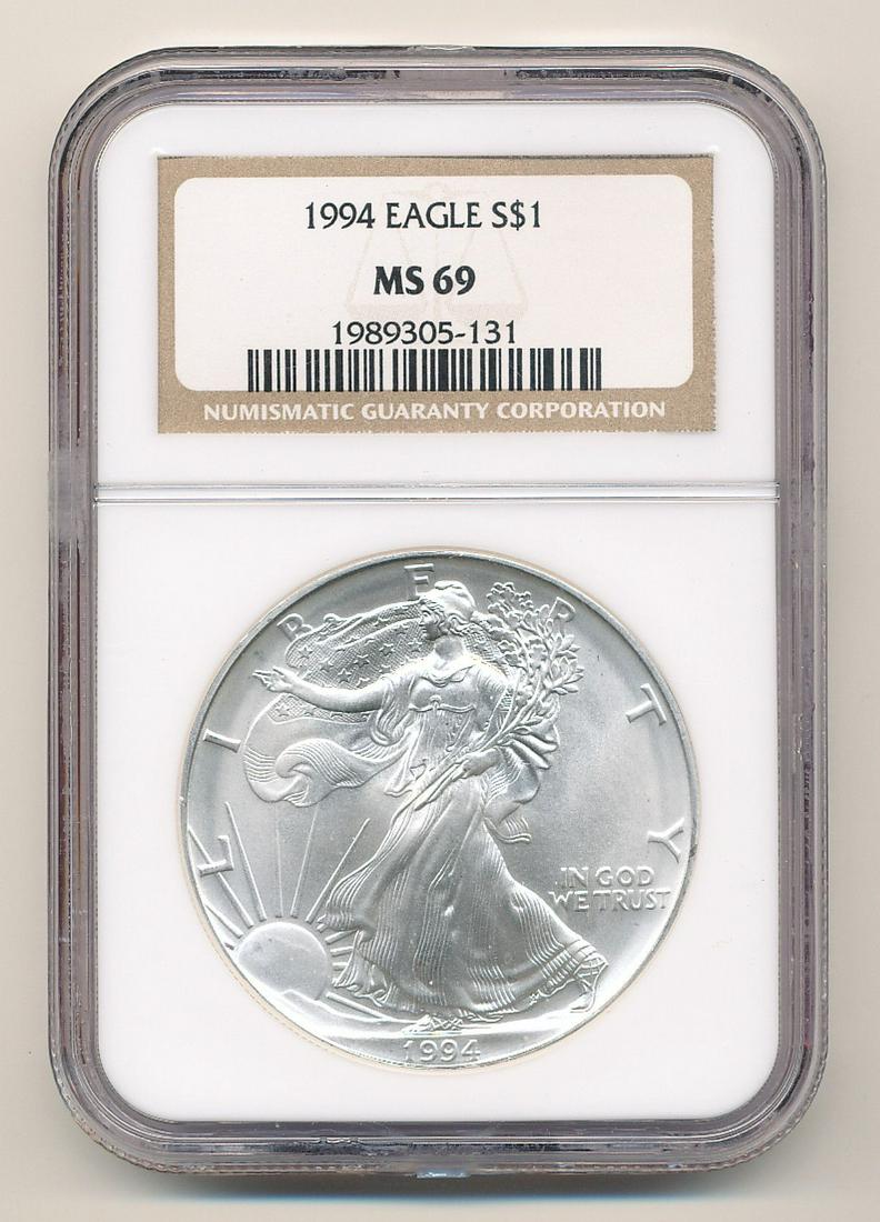 1994 American Silver Eagle NGC MS69 (1 of 2)