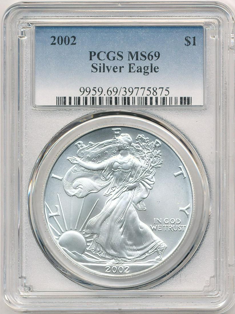 2002 American Silver Eagle PCGS MS69 (1 of 2)