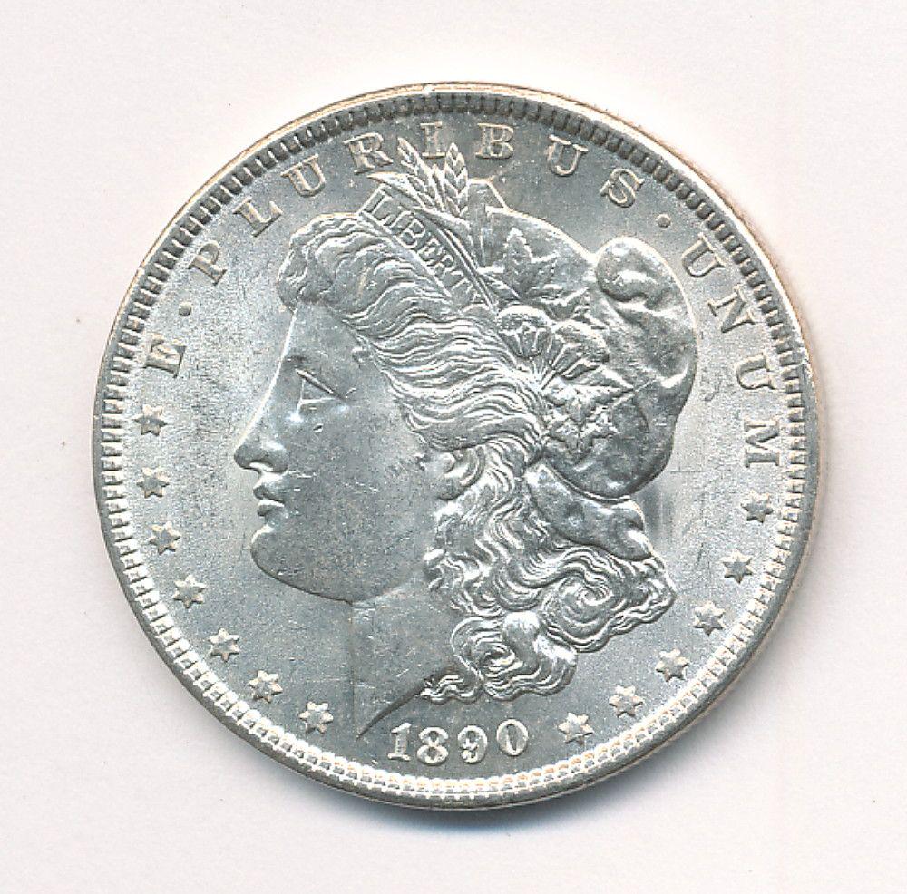 1890-P MORGAN SILVER DOLLAR MS64+ (1 of 2)