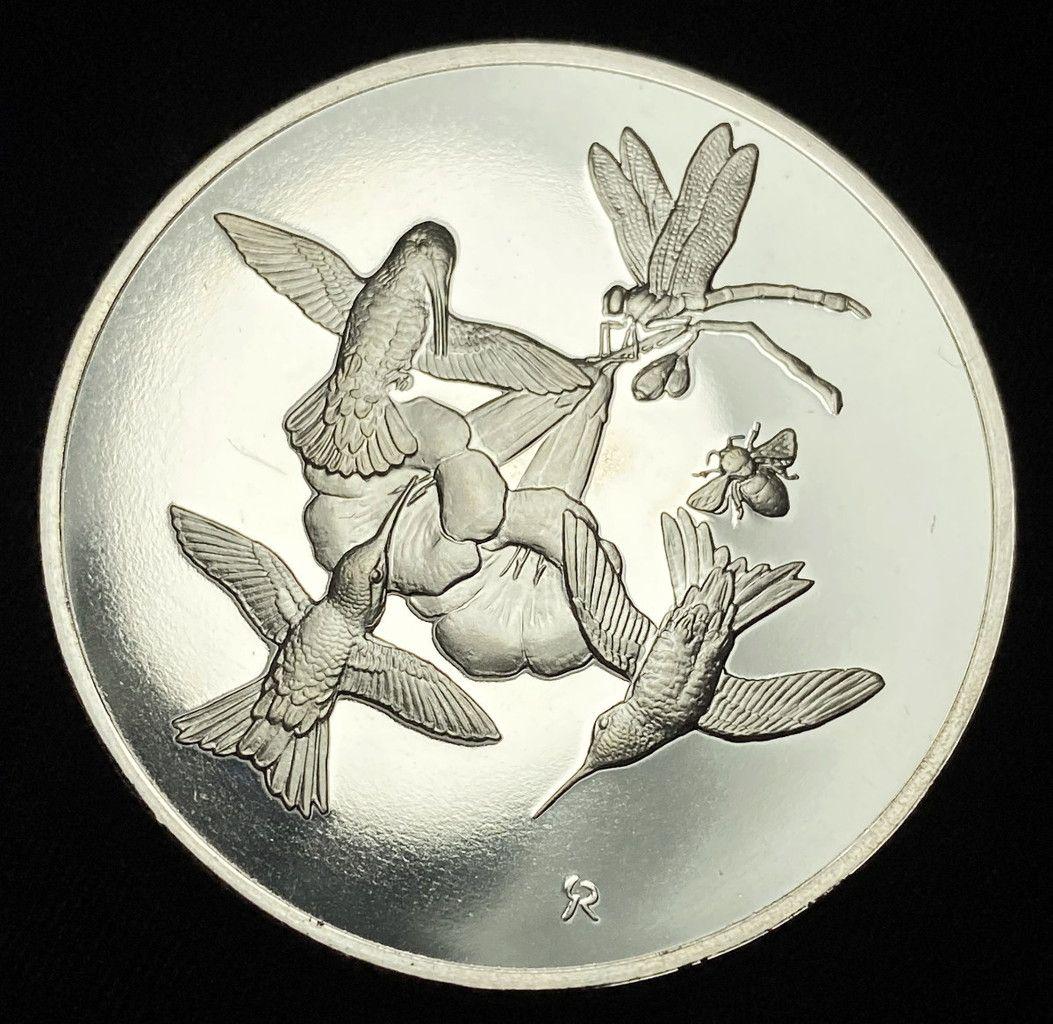 1971 Ruby-Throated Bird Franklin Mint Sterling Silver (1 of 5)