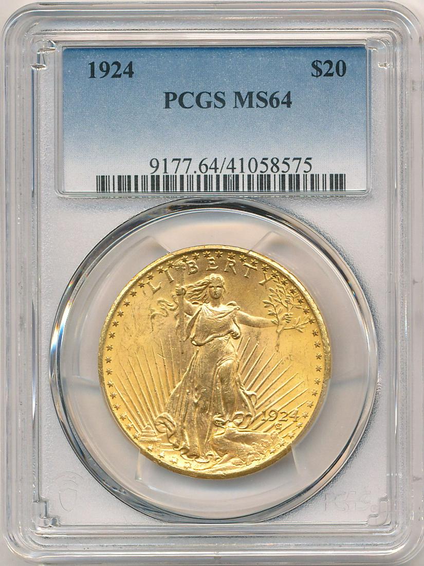 1924 $20 Gold St.Gaudens PCGS MS64 (1 of 2)