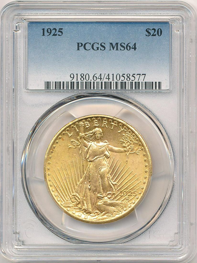 1925 $20 Gold St.Gaudens PCGS MS64 (1 of 2)