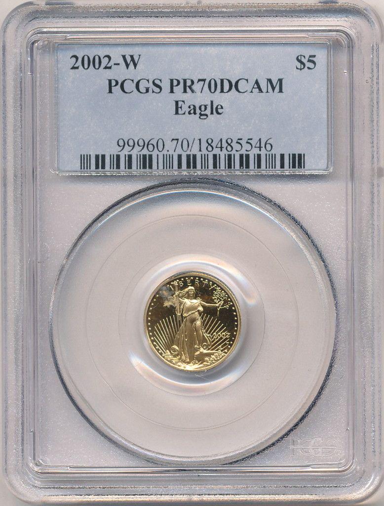 2002-W $5 American Gold Eagle PCGS PR70DCAM (1 of 2)